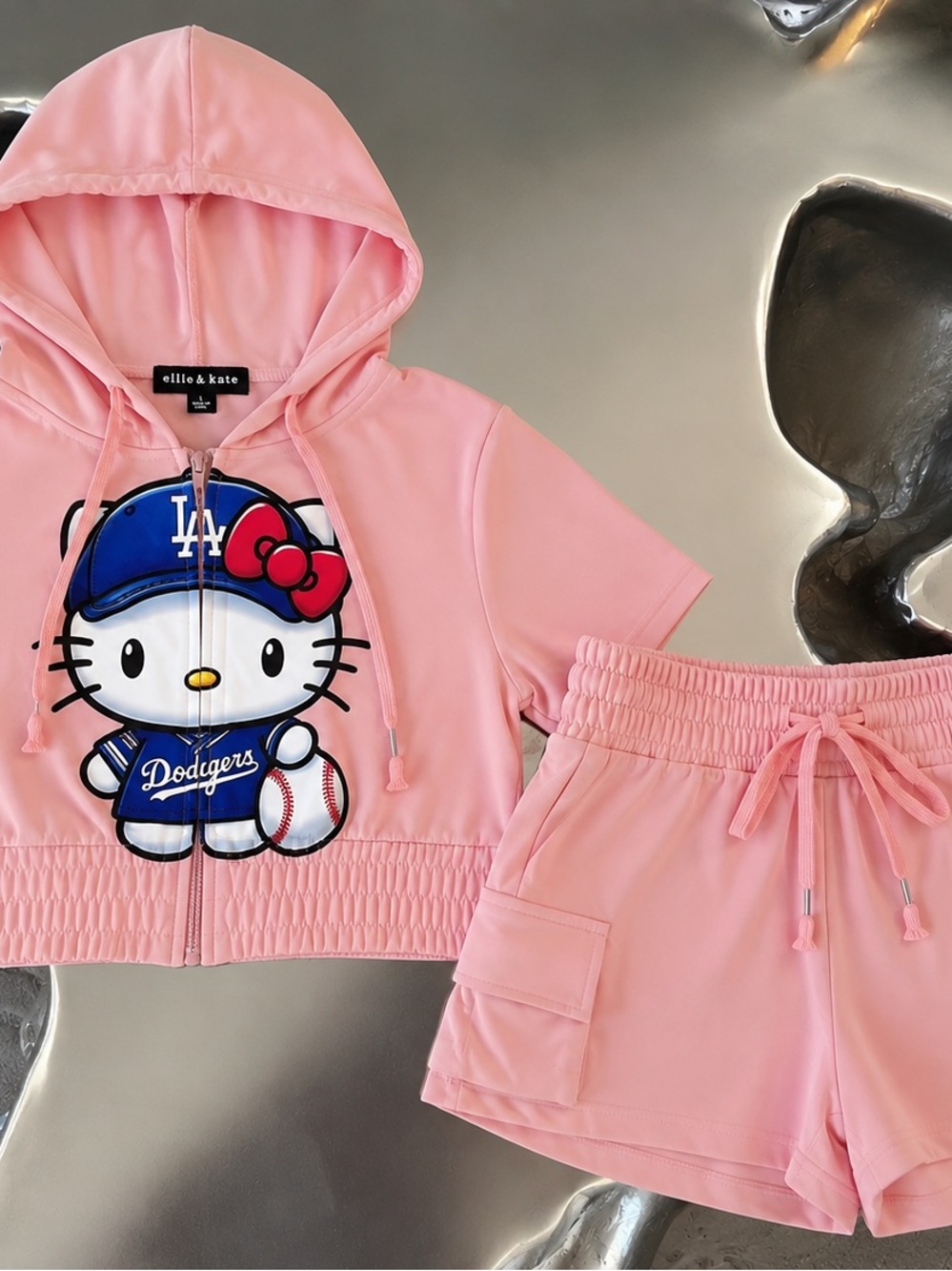 Ellie & Kate x Hello Kitty x LA Dodgers 2-Piece Set Girls Size Large girls